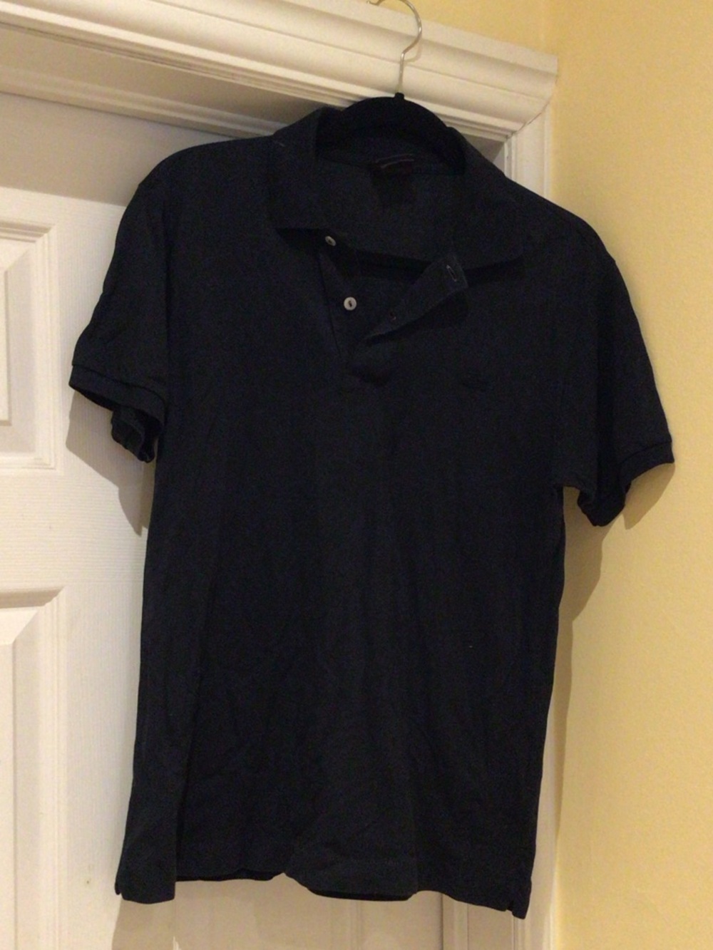 Black Label Lacoste Men's Navy Short Sleeve Polo Size 3 = L